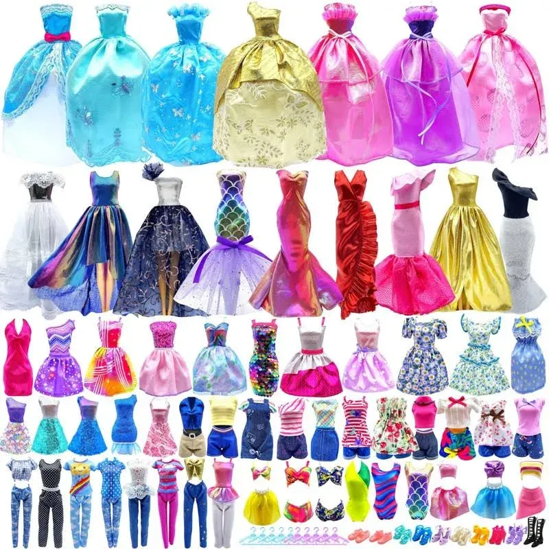 Style Shine 50 Pack Doll Clothes and Accessories