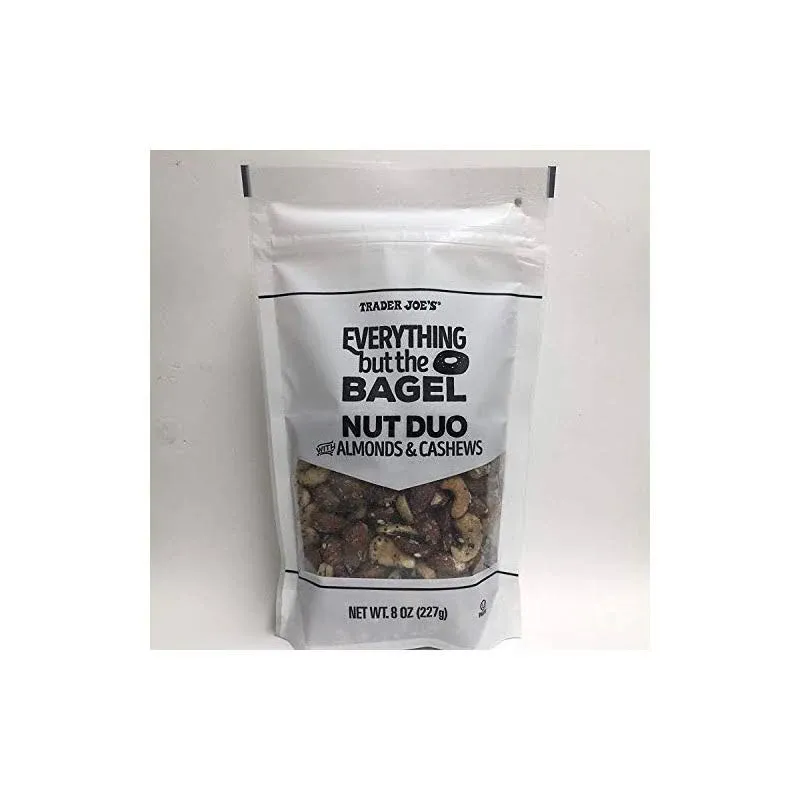 Trader Joe&#039;s Everything But The Bagel Nut Duo With Almonds &amp; Cashews, 4 Pack