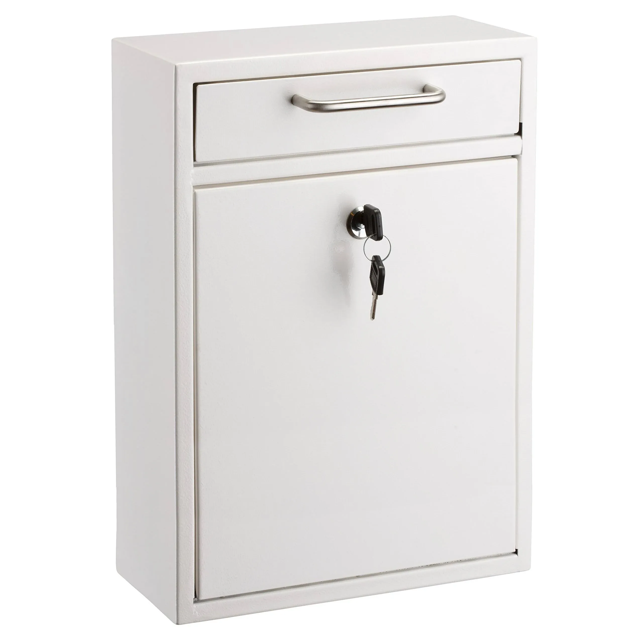 AdirOffice Medium Wall Mounted Mailbox Drop Box White (631-05-WHI-KC)