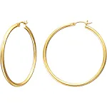 Gacimy Gold Hoop Earrings for Women 14K Real Gold Plated Hoops with 925 Sterling Silver Post