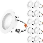 10 Pack Retrofit LED Recessed Lighting 4&#034; 2700K Soft White Dimmable Can Lights