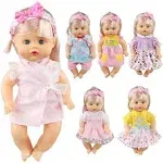 Jing Show Bussiness Pack of 6 Fit 12 inch Alive Baby Doll Gown Dress Clothes Fas