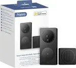 Aqara Video Doorbell G4 (Chime Included), 1080p FHD HomeKit Secure Video Doorbell Camera, Local Face Recognition and Automations, Wireless or Wired, Supports Apple Home, Alexa, Google, IFTTT, Gray