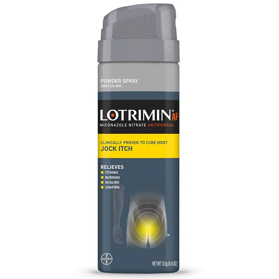 Lotrimin AF Jock Itch Antifungal Powder Spray, Miconazole Nitrate 2% - Antifungal Treatment of Most Jock Itch, 4.6 Ounces (133 Grams) Spray Can (Pack of 3)