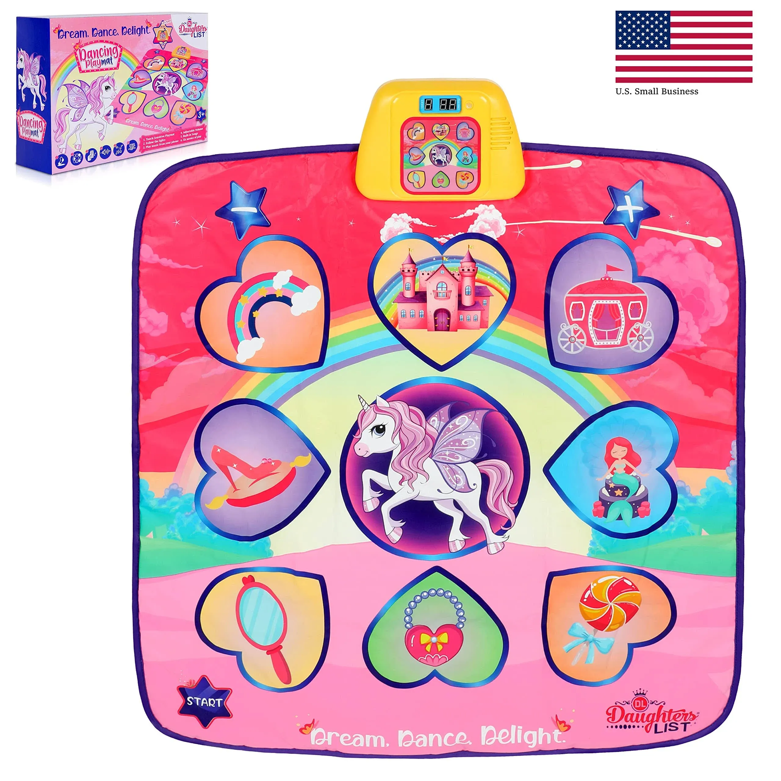 Unicorn Dance Mat - Electronic Wireless and Interactive Dance Pad - 6 Play Modes ...