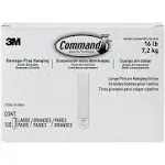 Command Picture Hanging Strips, Value Pack, Large, Removable, 0.75" x 3.65", White, 120 Pairs/Pack