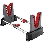 Real Avid Speed Stand | Collapsible Design, Adjustable 10" - 16" Stand for Cleaning & Maintenance | Compact, Portable Range Stand | Lightweight Vise Perfect for Hunting Rifles & Shotguns,Red