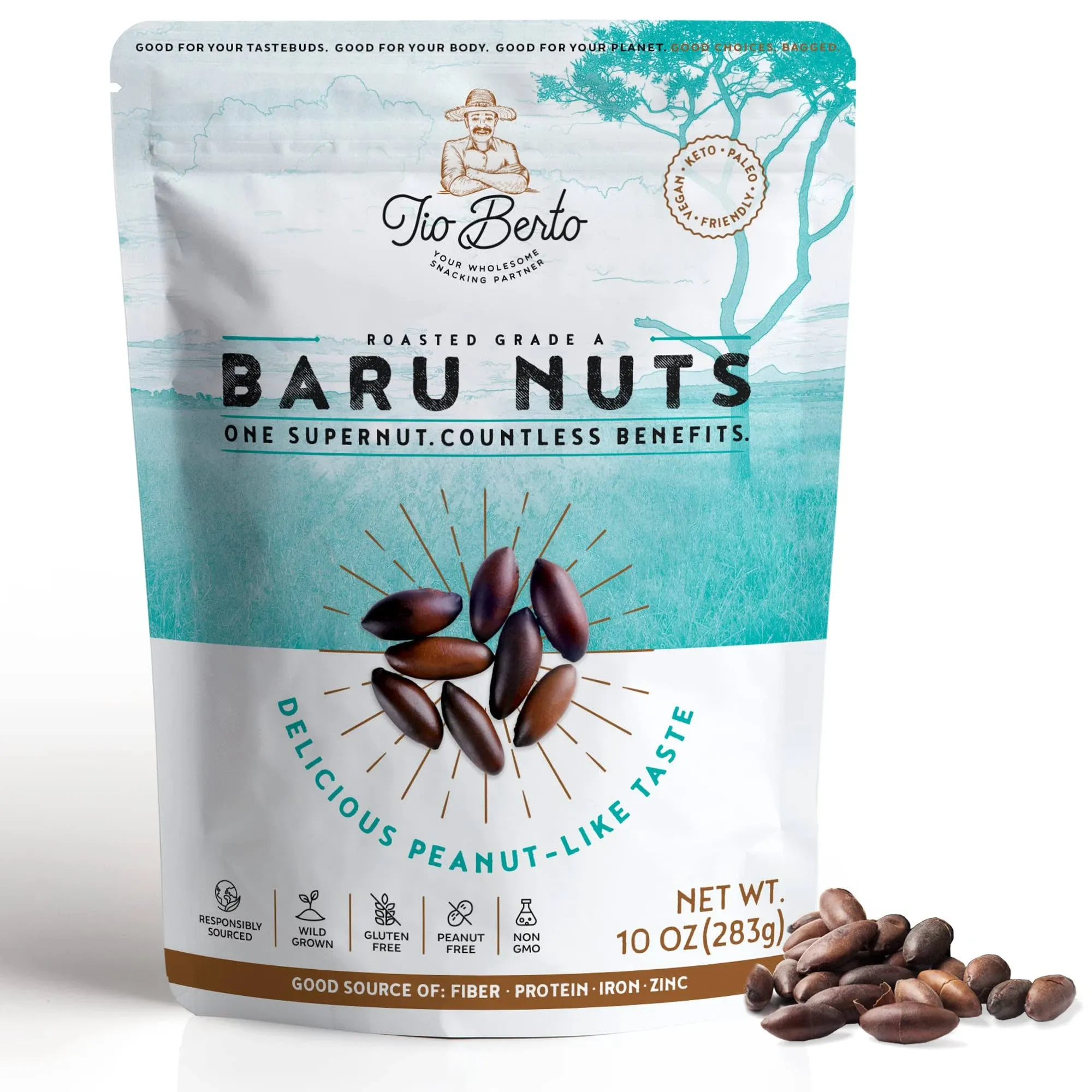 Baru Nuts Roasted, 10 oz Resealable Bag , Crunchy and Delicious , Suitable for ...