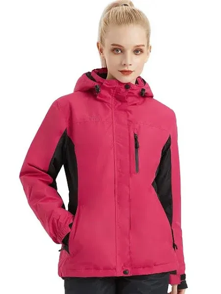 Free Soldier Women's Waterproof Ski Snow Jacket Fleece Lined Warm Winter Rain ...