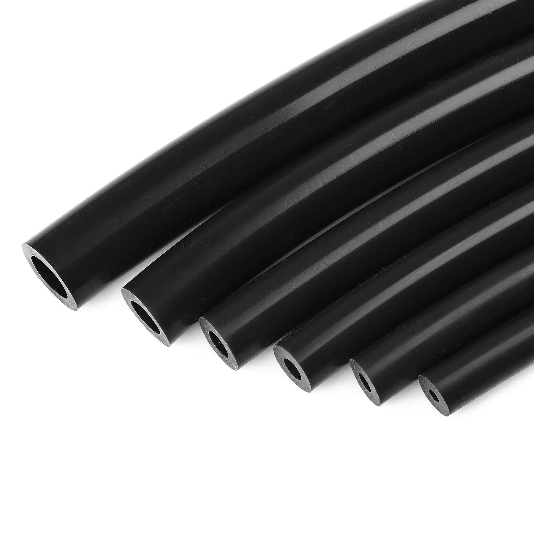 Ucreative 1/8" 5/32" 3/16" 1/4" 5/16" 3/8" Automotive Silicone Vacuum Tubing Hose Kit for Air and Water 6pcs 5ft (Black)