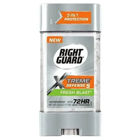 Right Guard Total Defense Anti-Perspirant Deodorant Power Gel Fresh Blast 4 oz (Pack of 4)