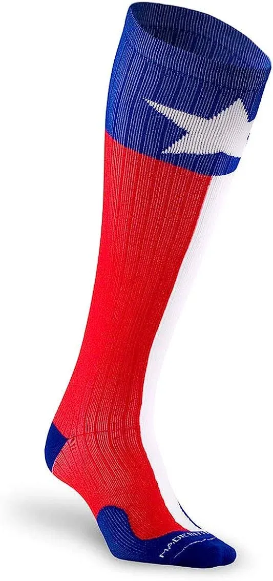 PRO Compression Running Marathon Socks - Calf-Length Travel and Sports Compression socks for Foot and Ankle Support - Texas Star Unisex Medical Socks (Small/Medium)