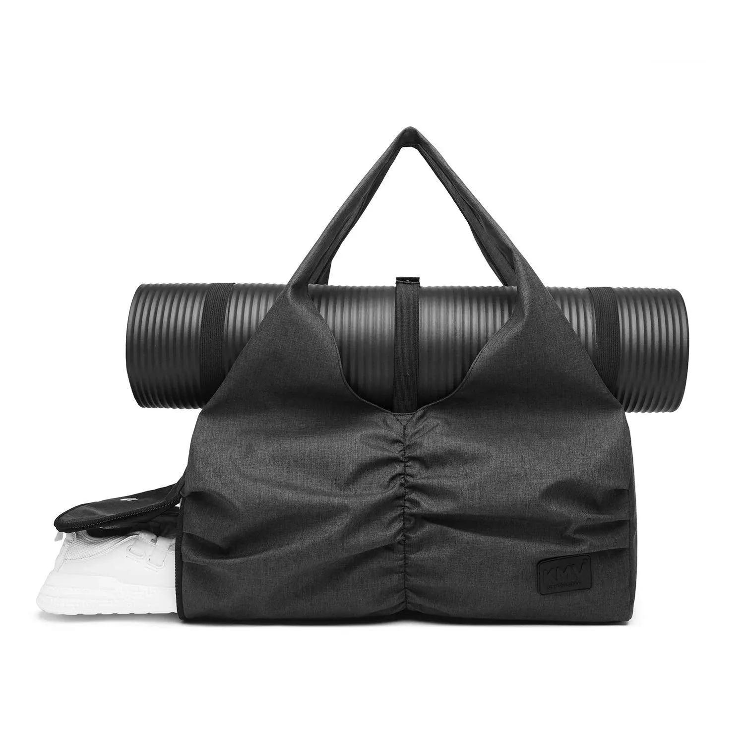 Travel Yoga Gym Bag for Women, Carrying Workout Gear, Makeup, and Accessories, Shoe Compartment and Wet Dry Storage Pockets