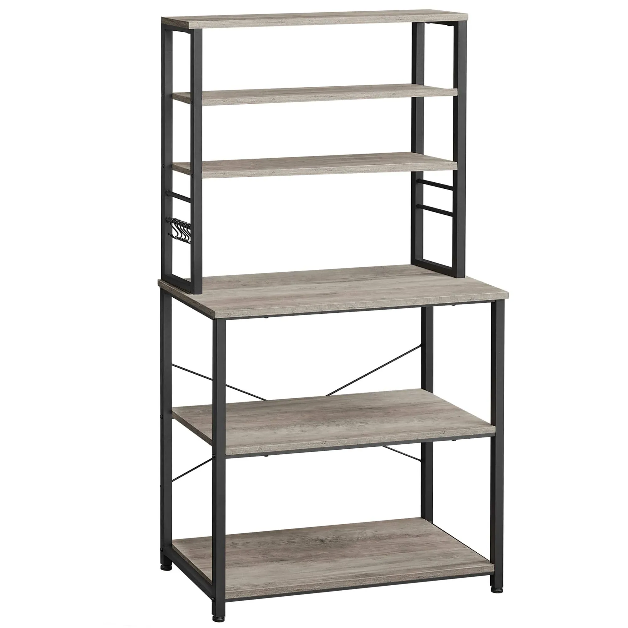 VASAGLE Coffee Bar Baker’s Rack for Kitchen with Storage 6-Tier Kitchen Shelv...