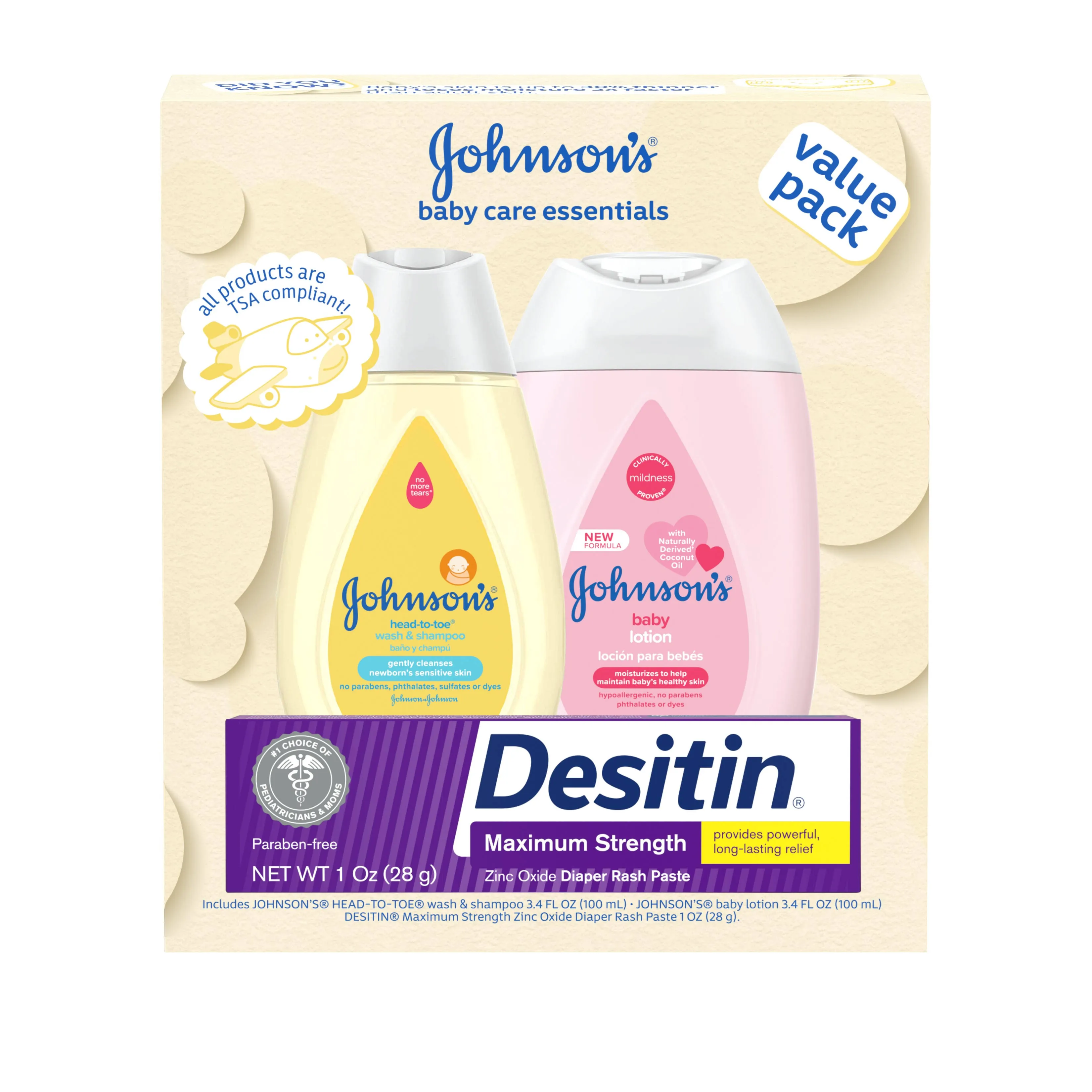 Johnson's Baby Care Essentials, Value Pack