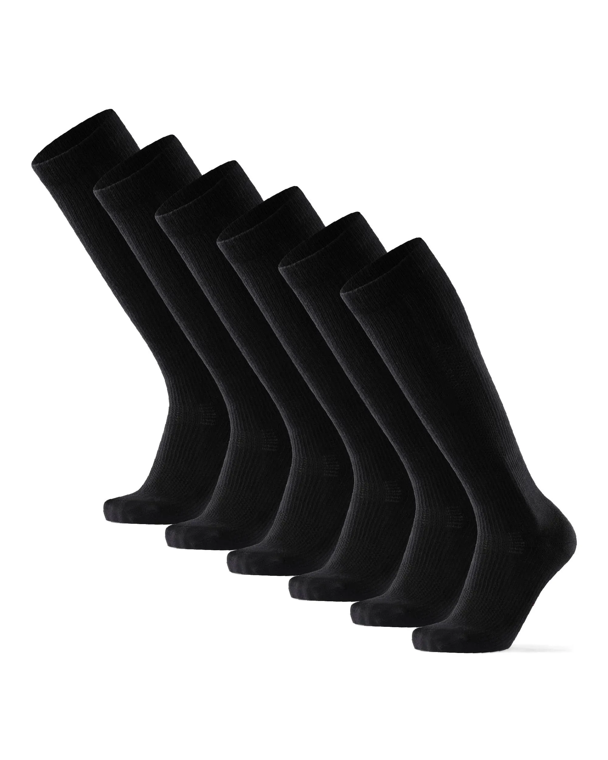 Organic Cotton Compression Socks 3-Pack / Black / 43-47