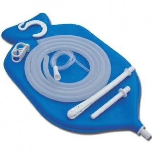 The Perfect Enema Bag Kit in Blue Color for Colon Cleansing with Silicone Hose (2 ...