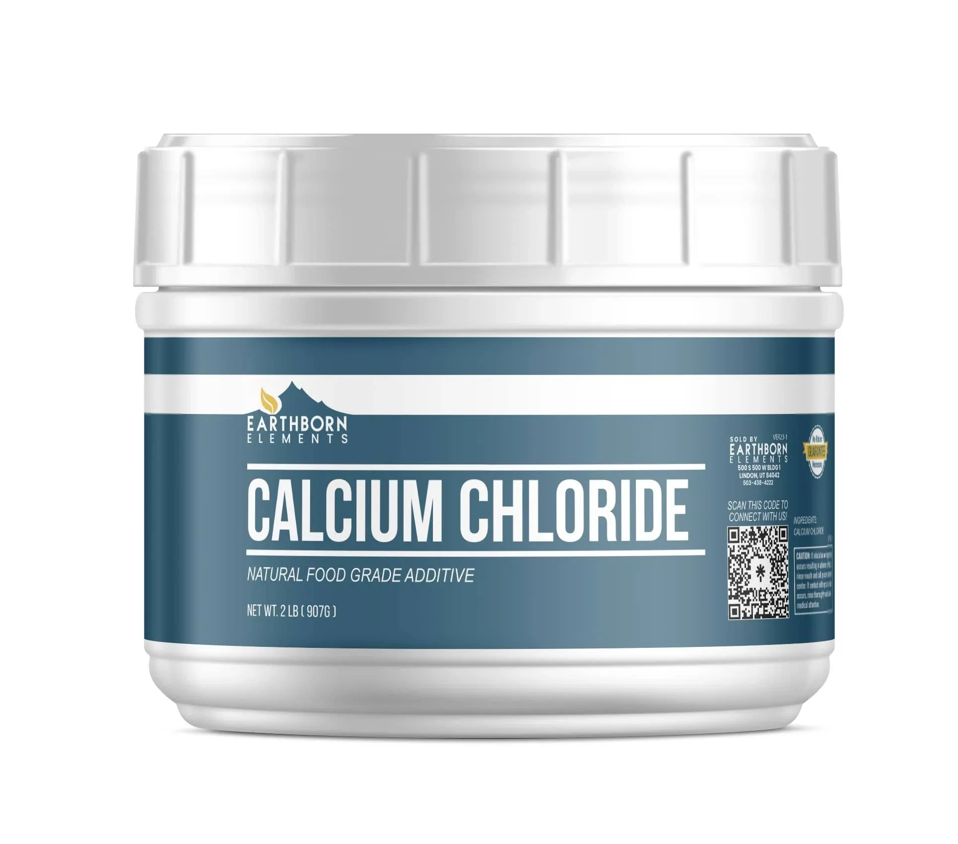 Calcium Chloride (2 lb Tub) by Earthborn Elements, Food Grade, Brewing/Winemakin