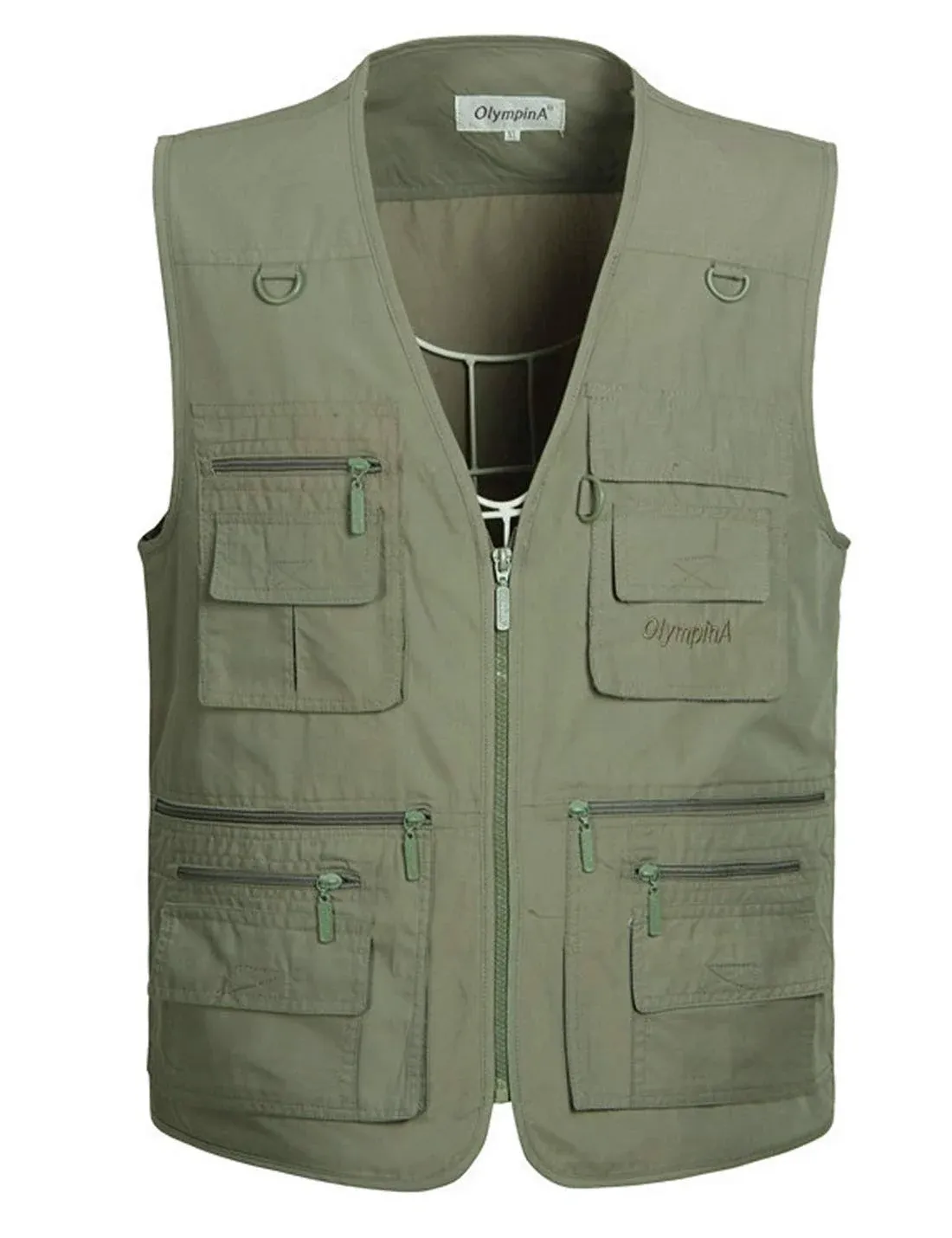 Gihuo Mens Fishing Vest Utility Safari Travel Vest with Pockets Outdoor Work ...