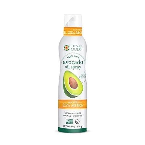 Chosen Foods 100% Pure Avocado Oil Spray, Keto and Paleo Diet Friendly, Kosher Cooking Spray for Baking, High-Heat Cooking and Frying (13.5 oz, 2 Pack)