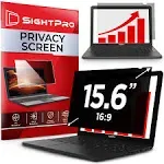 SightPro 15.6 inch Laptop Privacy Screen Filter for 16:9 Widescreen Display - Computer Monitor Privacy and Anti-Glare Protector