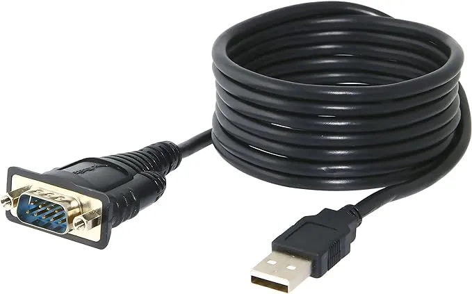 SABRENT USB 2.0 to Serial (9-Pin) DB-9 RS-232 Converter Cable, FTDI Chipset, Hexnuts 6 Feet (SBT-FTDI)