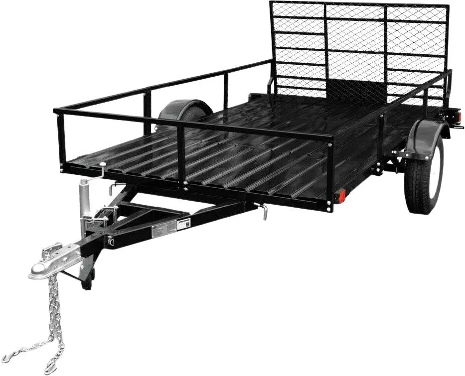 Dk2 | 4-Ft X 6-Ft Black Single Axle Open Rail Utility Trailer | Rona