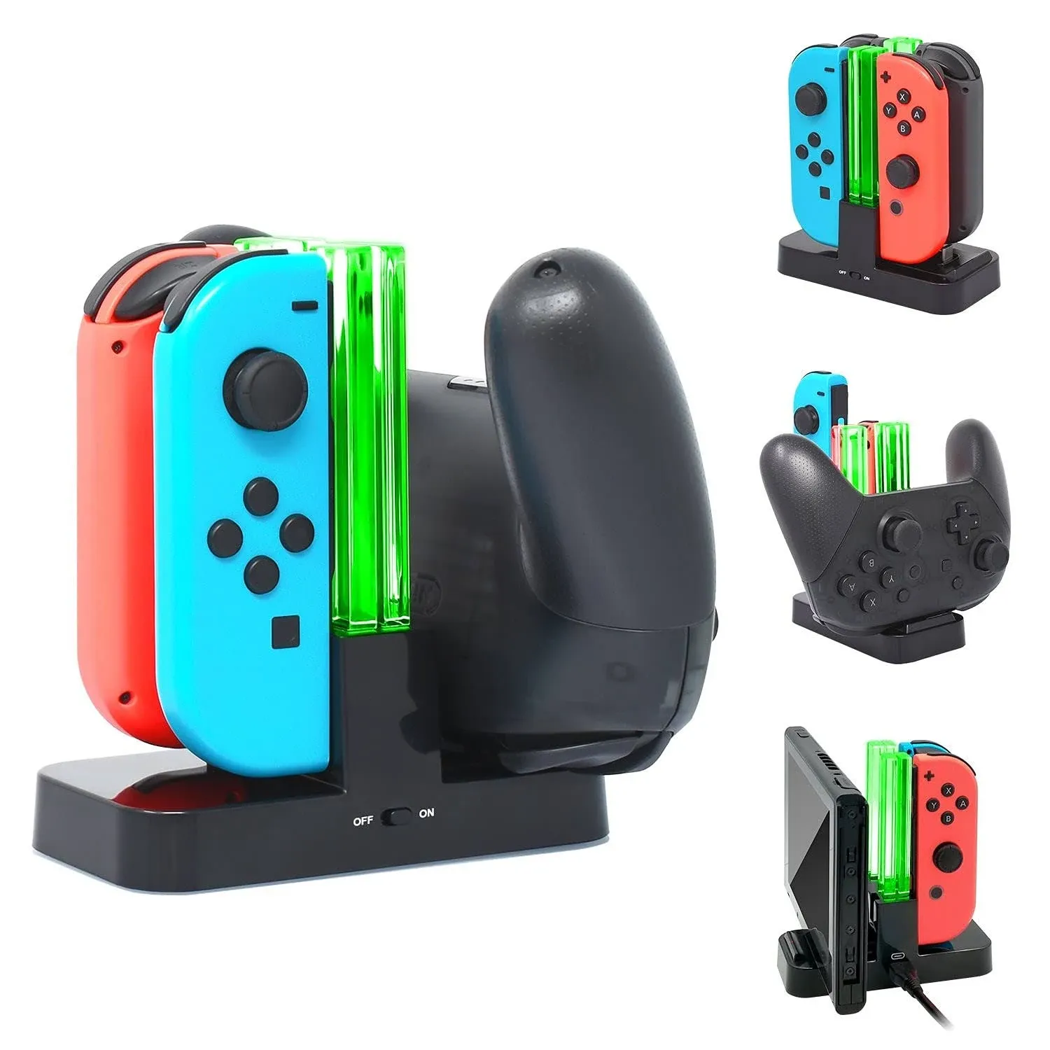 Charging Dock Station Compatible with Pro Controller Joy Cons Controller