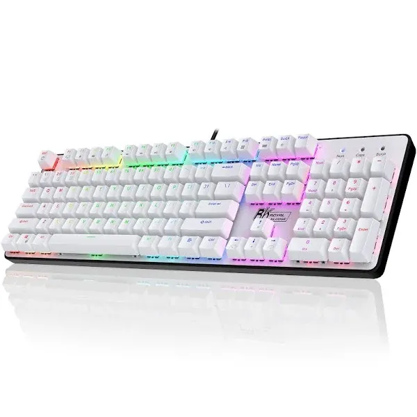 RK ROYAL KLUDGE RK920 Full Size 104 Keys Wired Rainbow Backlit Mechanical Keyboard