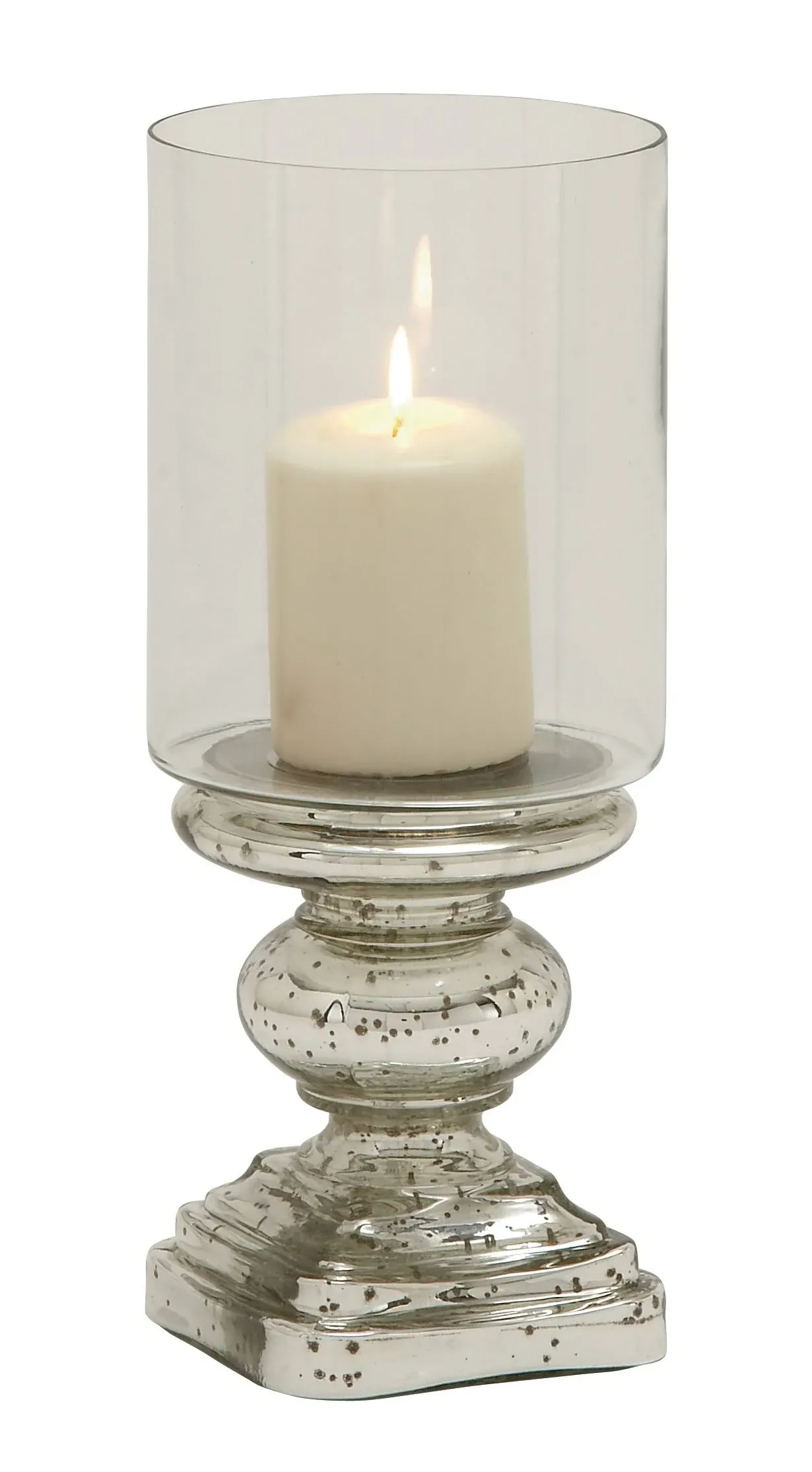 Glass Candle Holder 6"W, 14"H