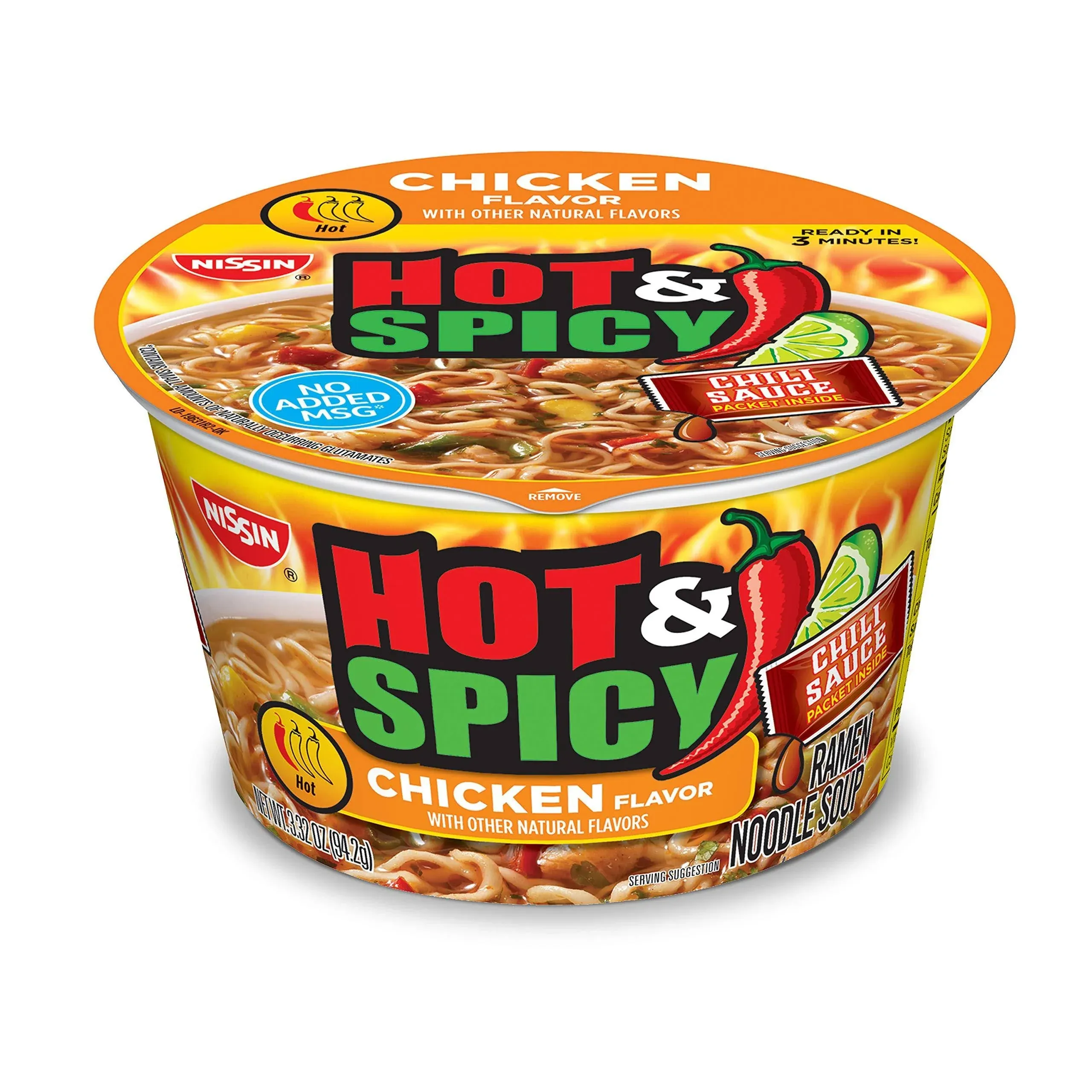 Nissin Hot Spicy Ramen Noodle Soup Chicken