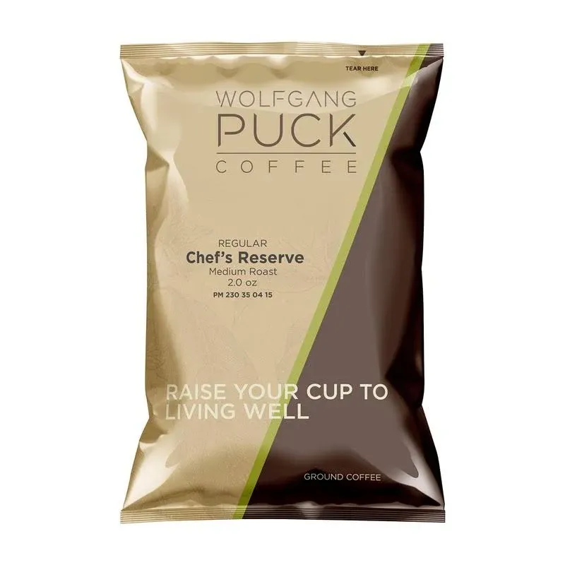 Wolfgang Puck Coffee, Chef's Reserve Decaf, 2.0 ounce Portion Packs, 18 count (Pack of 1)