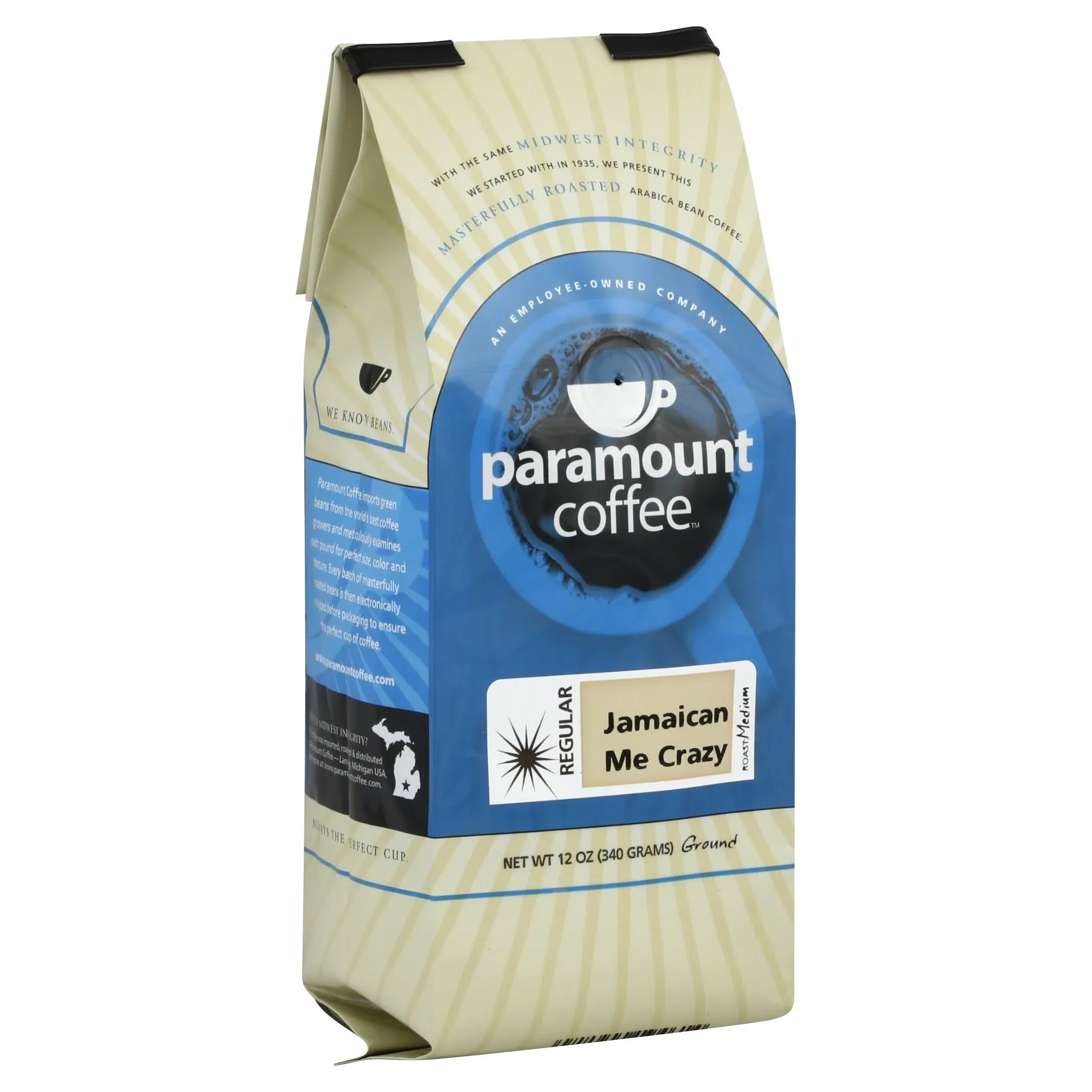 Jamaican Me Crazy Flavored Ground Coffee, 12 oz, Medium Roast, Paramount