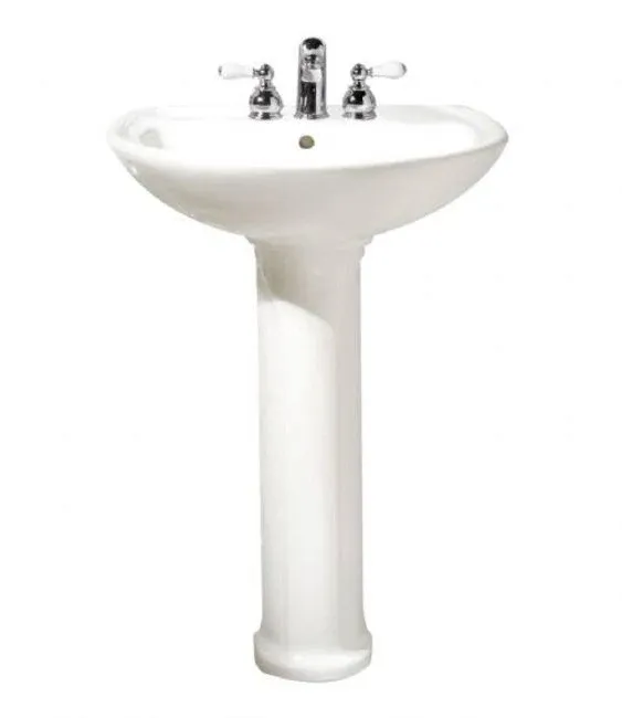 American Standard 0236.411.020 Cadet Pedestal Top and Leg with 4-Inch Centerset Holes, White