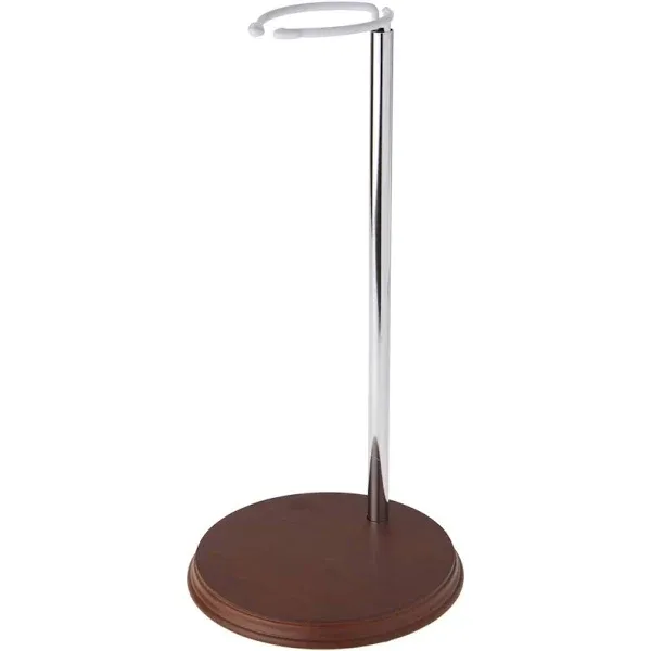 Bard's Chrome and Wood Doll Stand, Fits 24 to 40 inch Slim Waist Dolls, Waist is 2.25 to 3.5 inches Wide