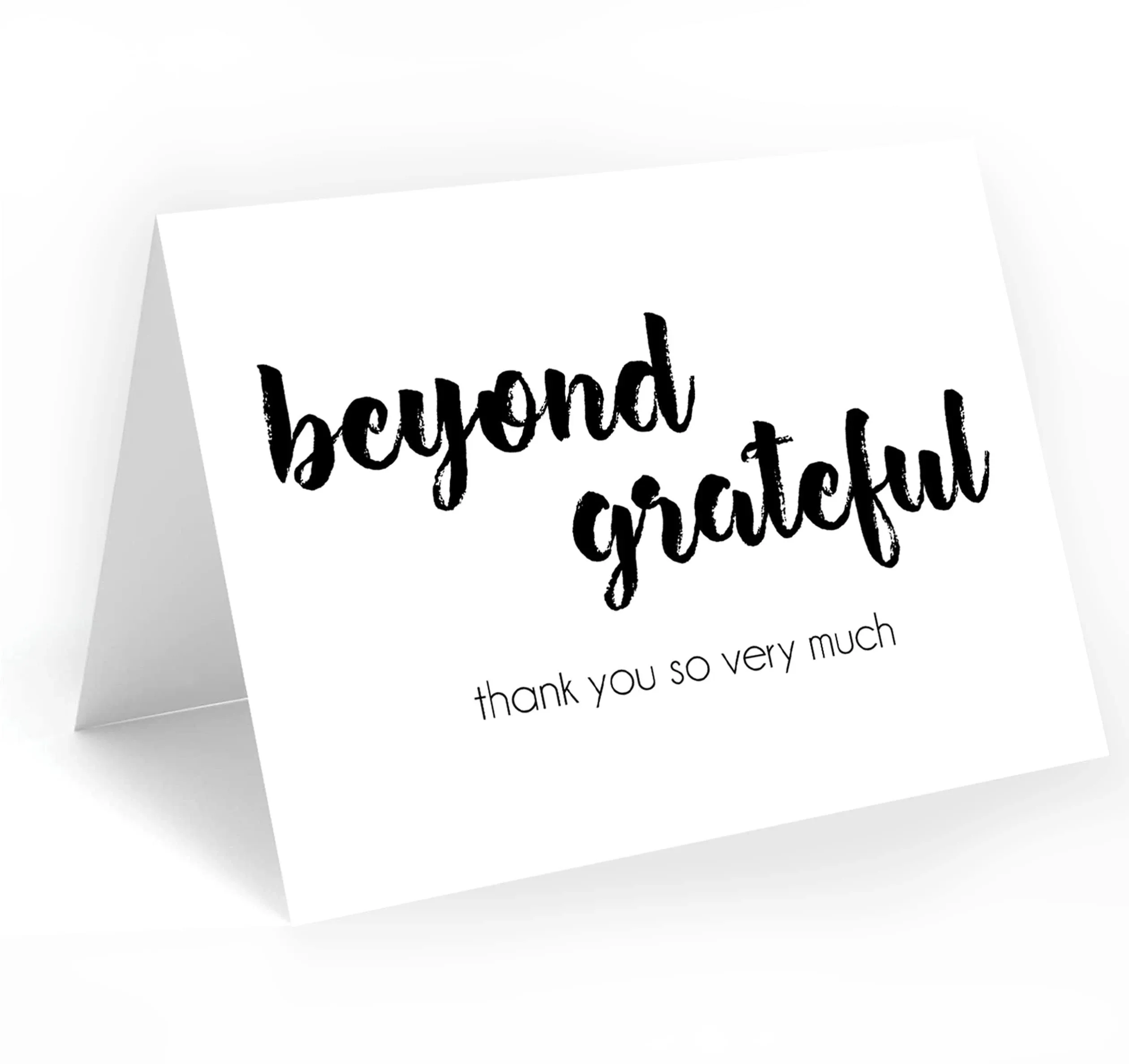 Beyond Grateful Thank You Card - 50 Pieces - 25 Thank You Cards and Envelopes - Cards for All Occasions - Wedding Cards - Shower Cards - Birthday Cards - Bridal Shower Cards - Baby Shower Cards - Everyday Thank You Cards