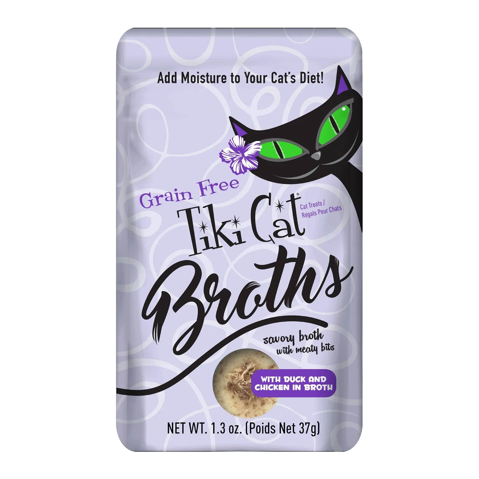 Tiki Pets Cat Broth Duck and Chicken 1.3oz Pouch (Case of 12)