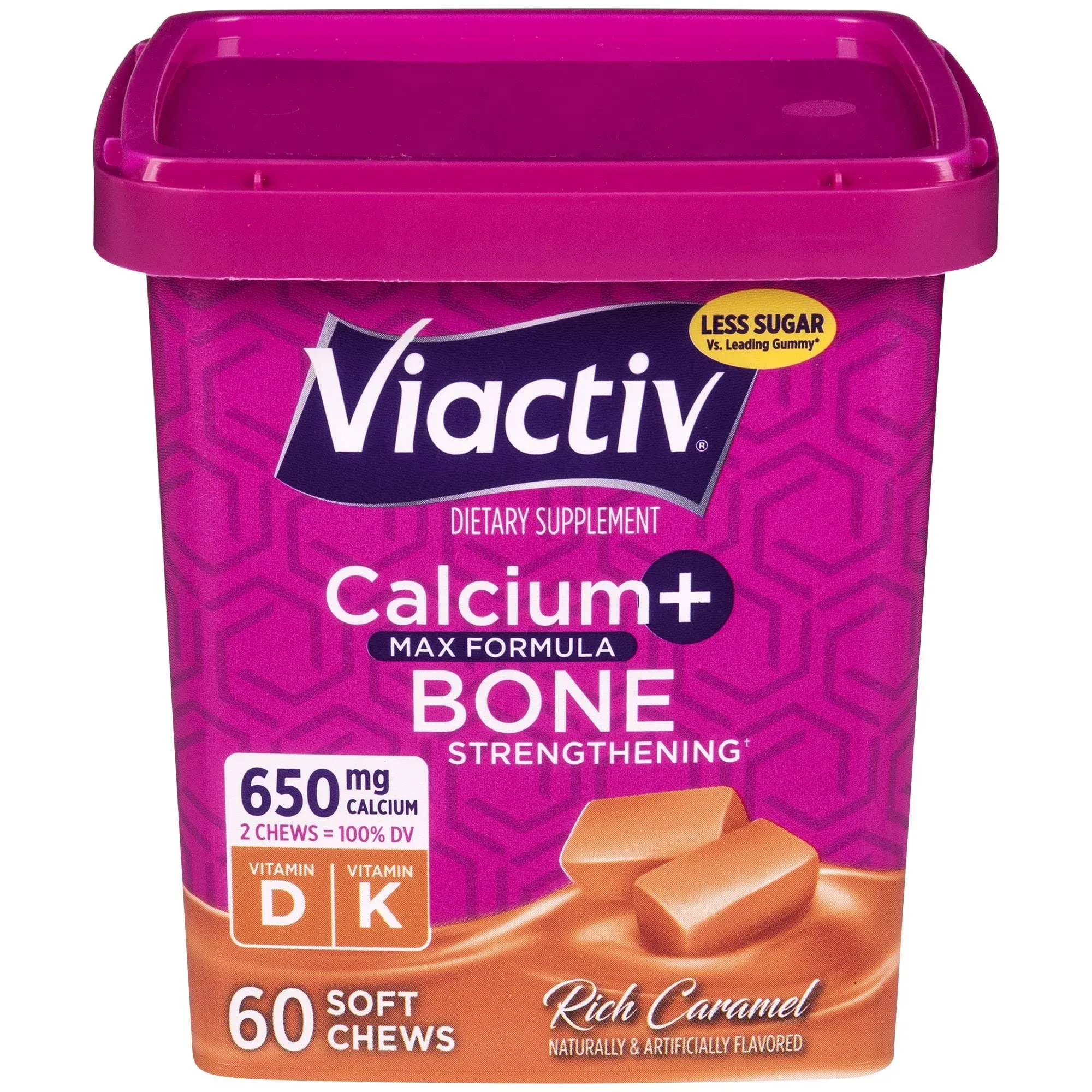 Viactiv Calcium + Vitamin D Supplement Soft Chews, Milk Chocolate, 100 Ct