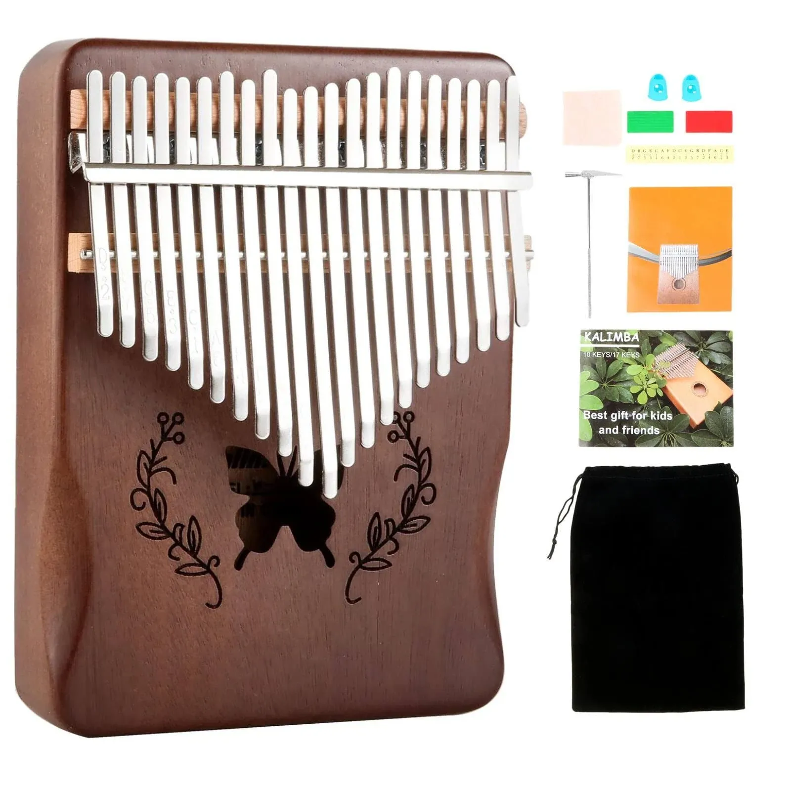 Kalimba Thumb Piano 21 Keys Portable Kalimba Thumb Piano Thumb Piano for Ad