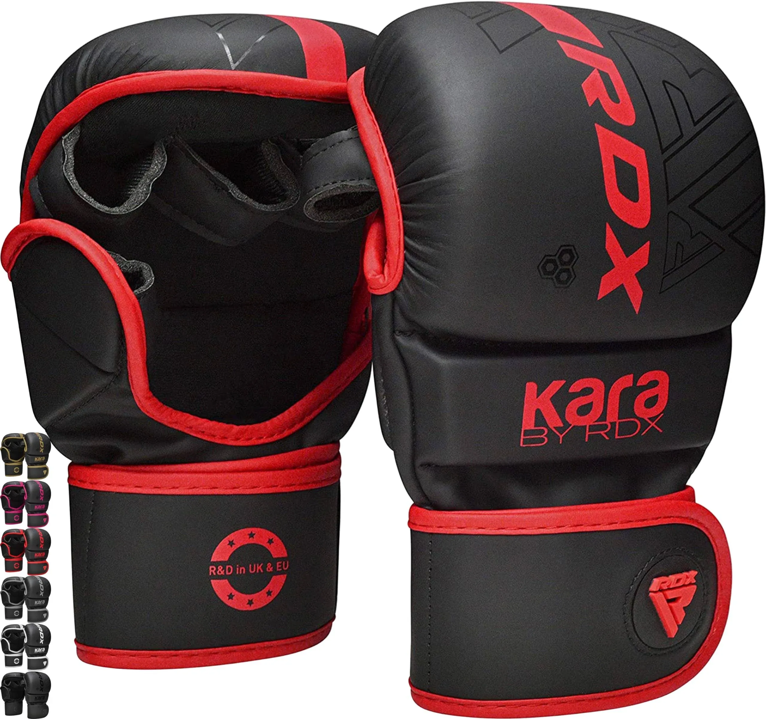 RDX MMA Gloves Sparring Grappling Hybrid Open Palm Martial Arts Mitts Men Women