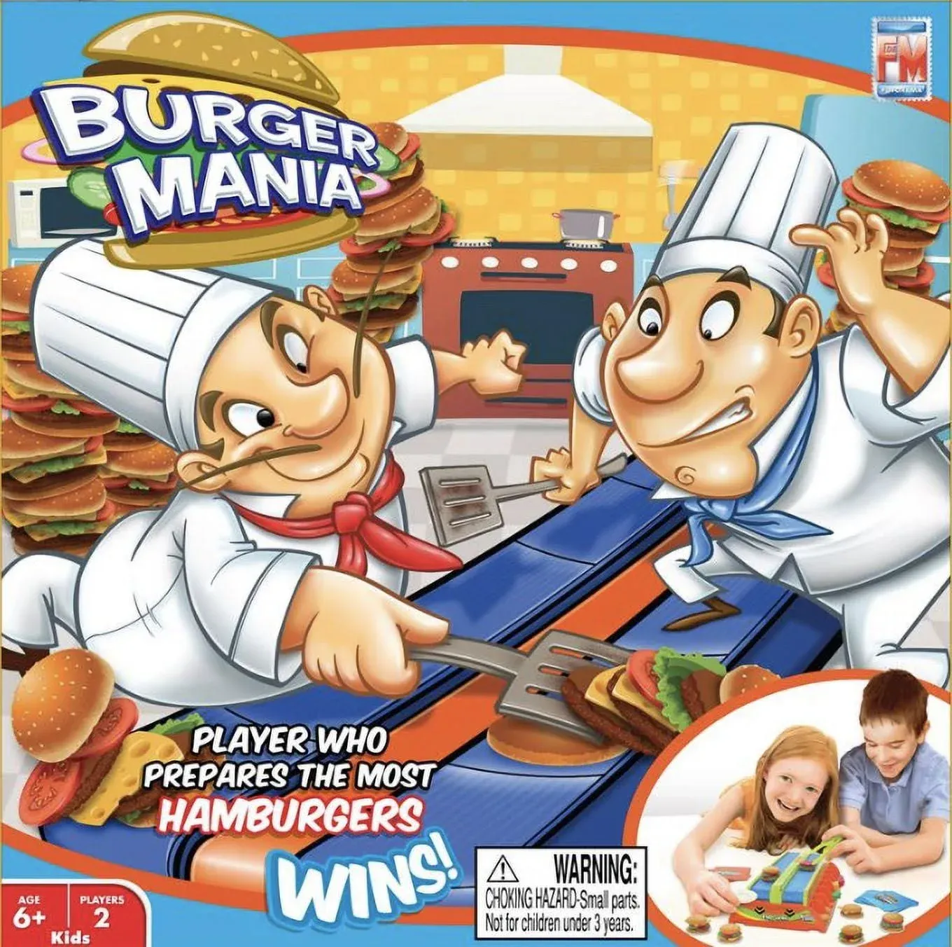 Burger Mania Sizzling Build-a-burger Game, Fast-paced Conveyor Belt Fast Food Thrill Competition, Develops Fine Motor Skills And Dexterity, For Children Ages 6 And Up