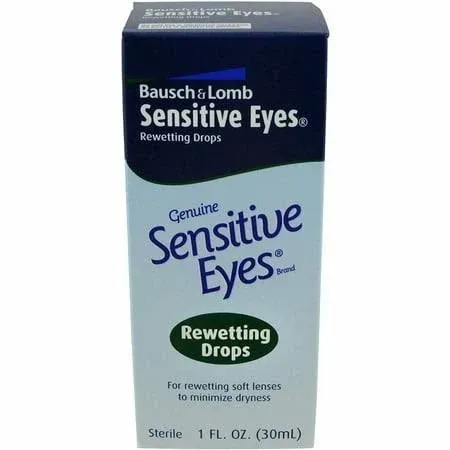 Bausch & Lomb Sensitive Eyes Rewetting Drops 1 oz Pack of 6