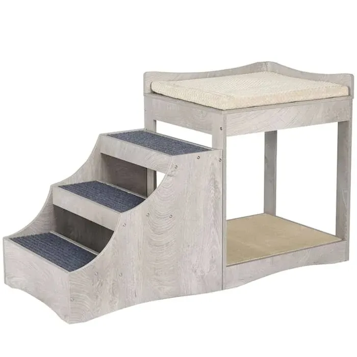 Unipaws Pet Bunk Bed with Removable Step for Dogs & Cats