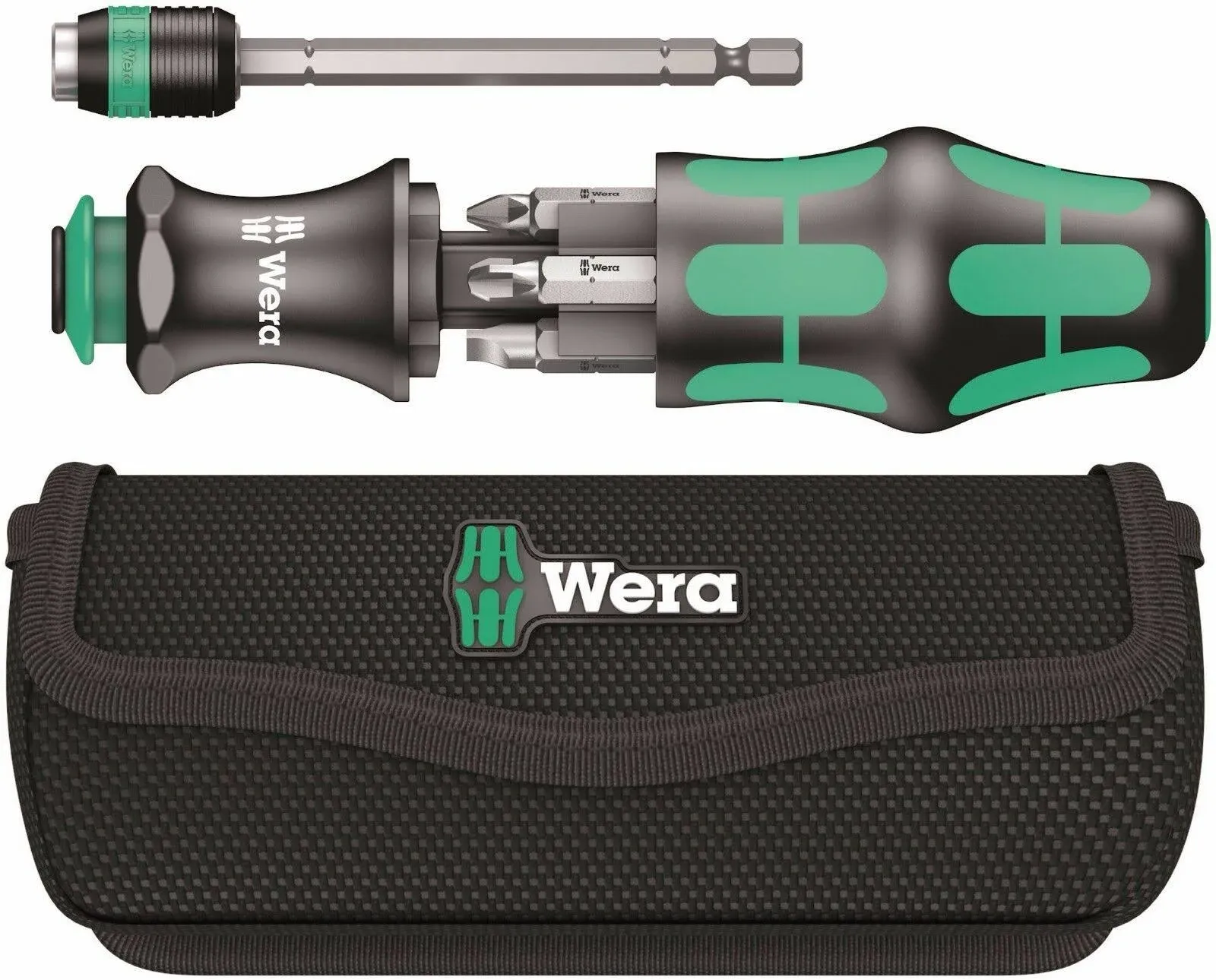 Wera - 5051025001 KK 26 7-In-1 Bitholding Screwdriver with Removable Bayonet Blade (SL/PH/SQ) Silver