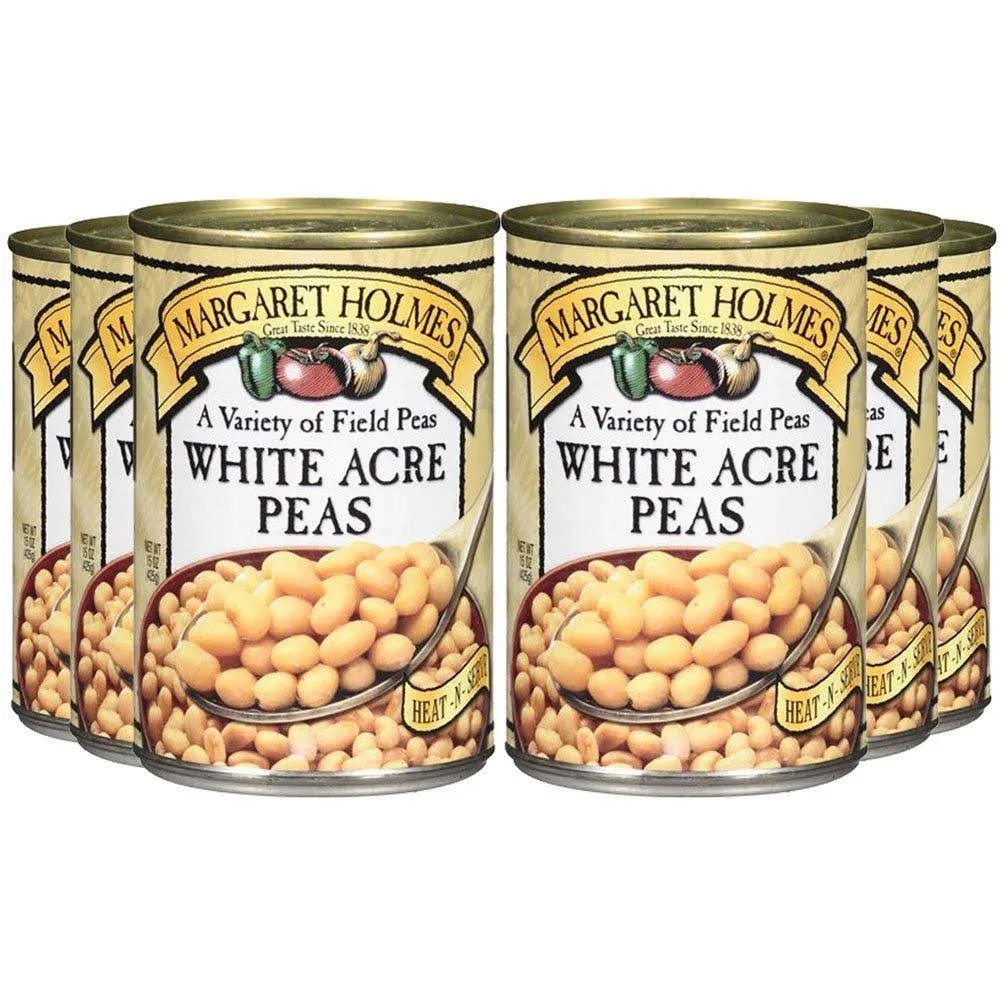 Margaret Holmes White Acre Peas 15 oz (pack of 6)