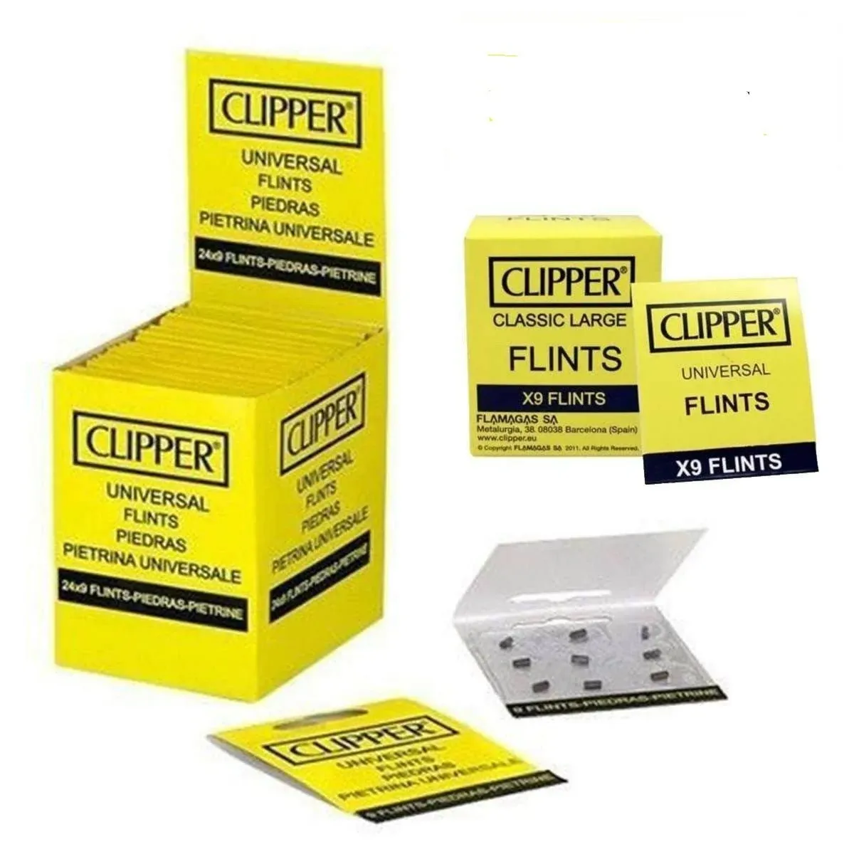 Clipper Flints, Universal - 9 flints