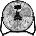 Simple Deluxe 12 inch 3-Speed High Velocity Heavy Duty Metal Industrial Floor Fans, Black