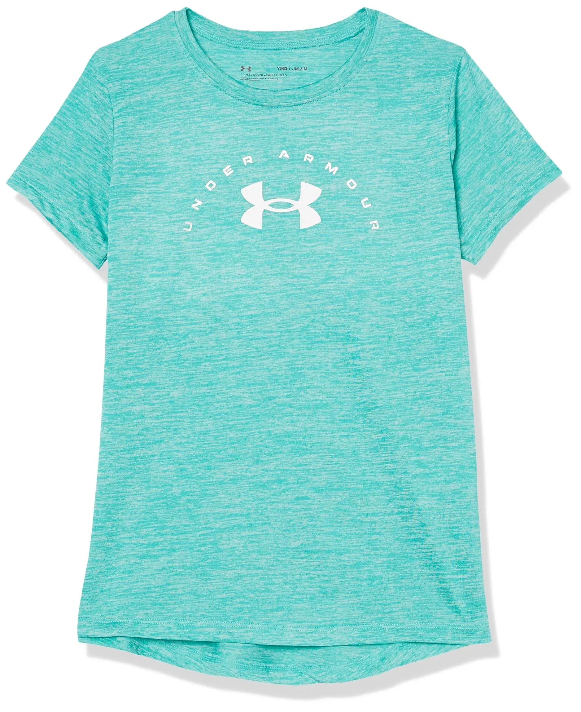 Under Armour Tech Twist Arch Big Logo Short-Sleeve T-Shirt - Girls' Neptune/White, S