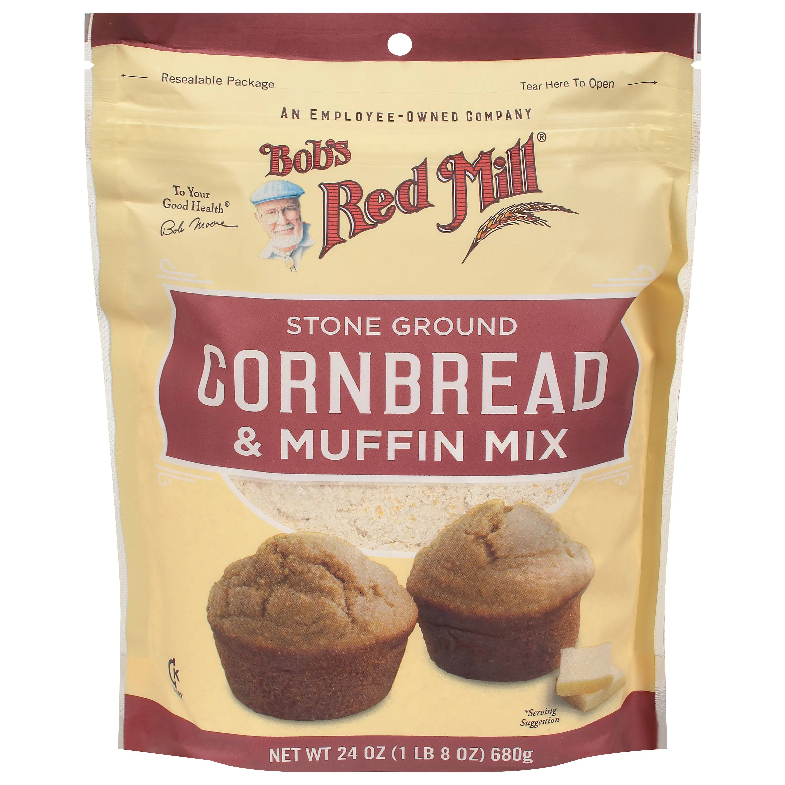 Bob's Red Mill Cornbread & Muffin Mix, Stone Ground - 24 oz