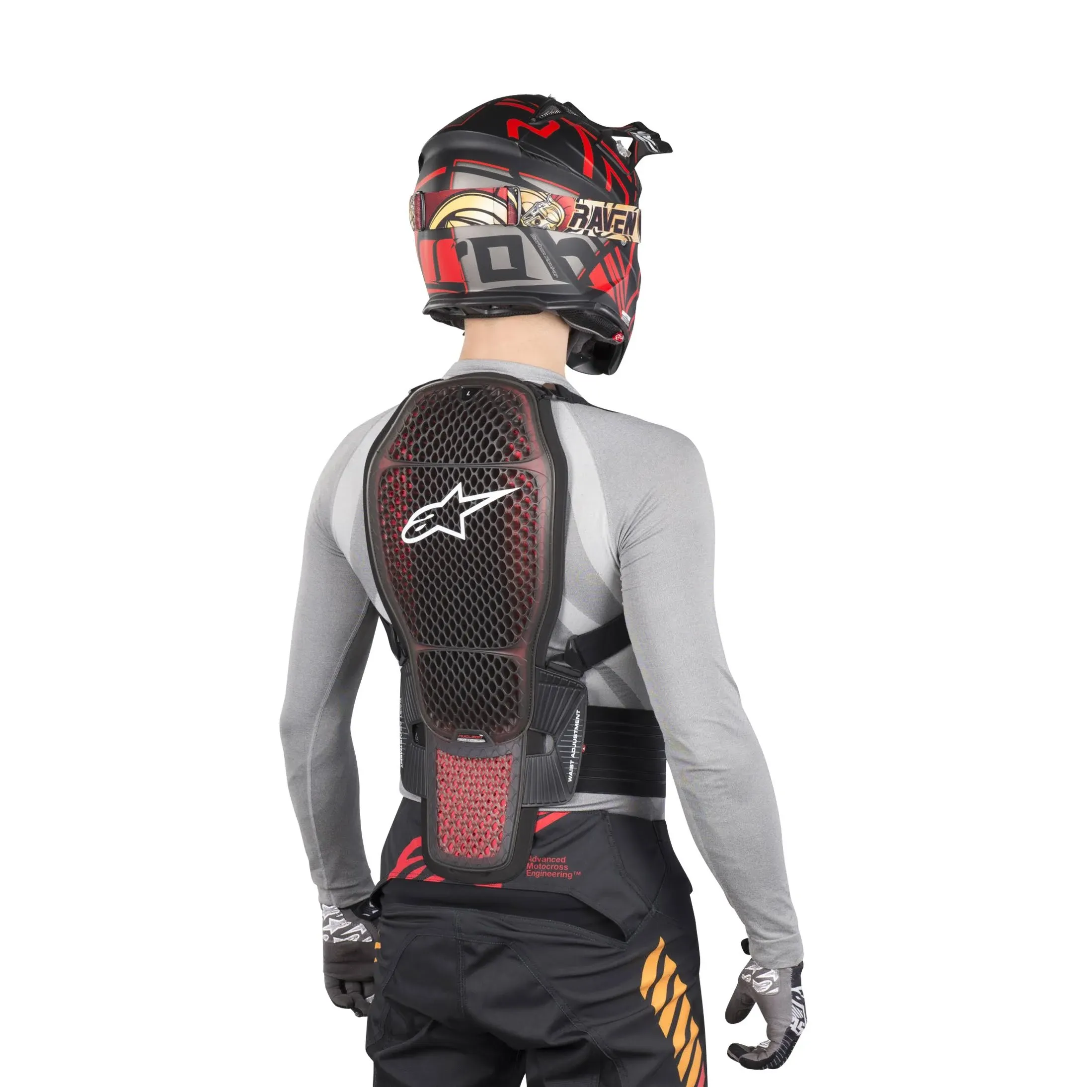 Alpinestars Nucleon KR-1 Cell Motorcycle Back Protector, Black/Red, X-Small